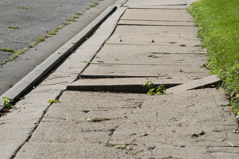Sunken Sidewalks Before Repair